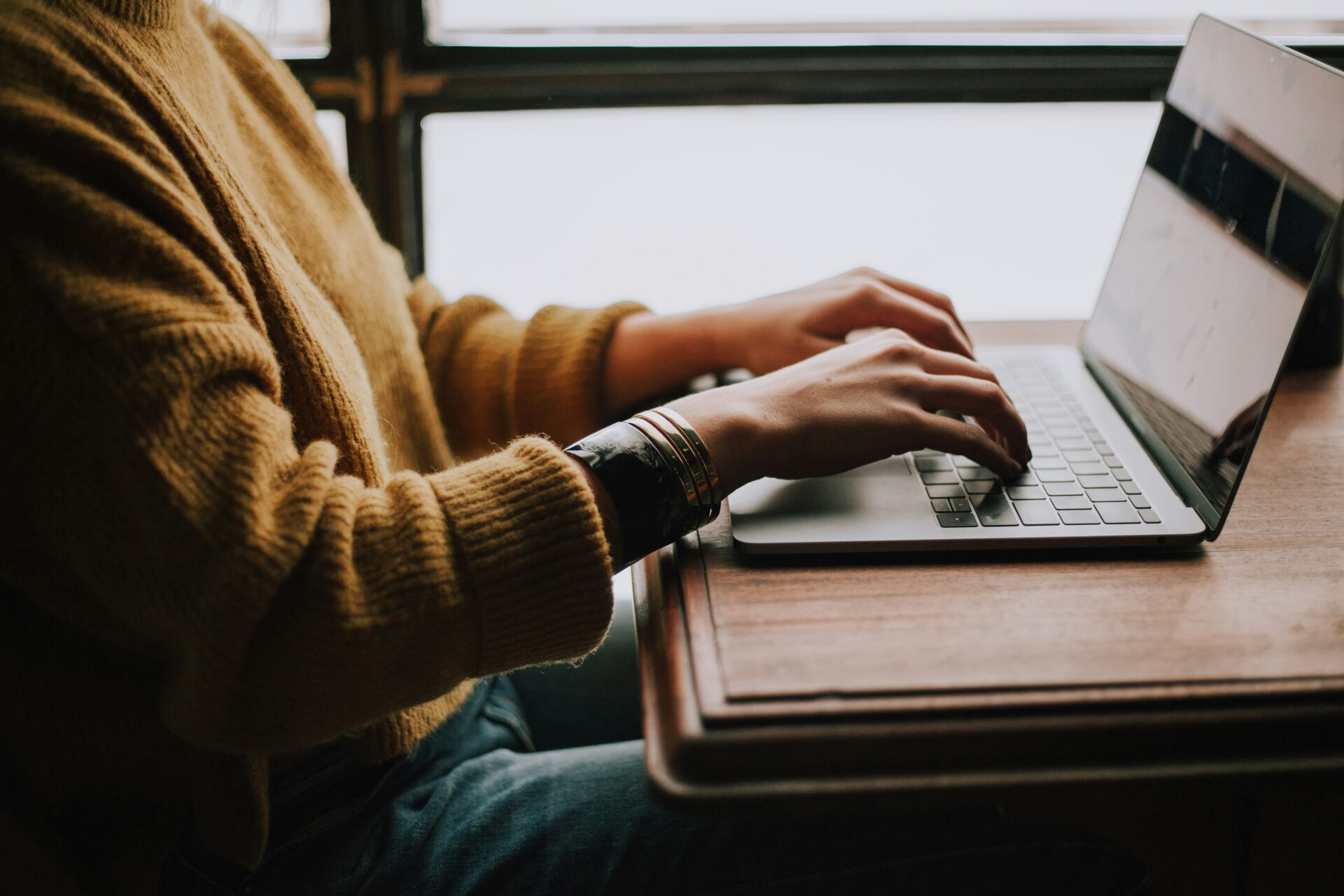 Man writing code